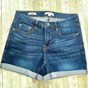 New Vigoss Dark Blue Rolled-Hem Denim Shorts 25